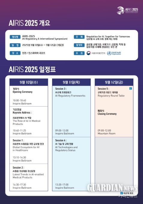국제 AI 의료제품 규제 심포지엄(AIRIS 2025) 포스터