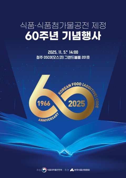 '식품 및 식품첨가물 공전 제정 60주년 기념행사' 포스터